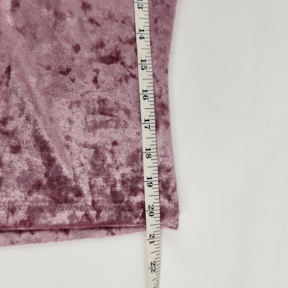 Free People Intimately Velvet Baby Tee Womens XS Pink Crew Neck Short Sleeve Top - Picture 10 of 10